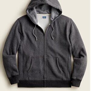 J.Crew Marled Double Brushed Fleece Full Zip Sweatshirt Hoodie
